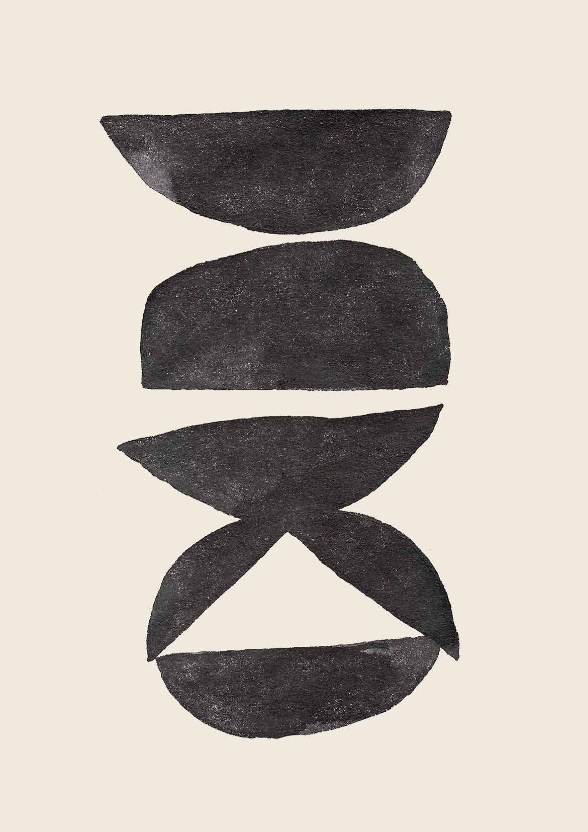 B&W Abstract  - Stacked 2